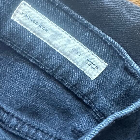 Pacsun Vintage Icon Black Distressed High-Rise Jeans  Raw Hem, Effortless Edge - Picture 7 of 15